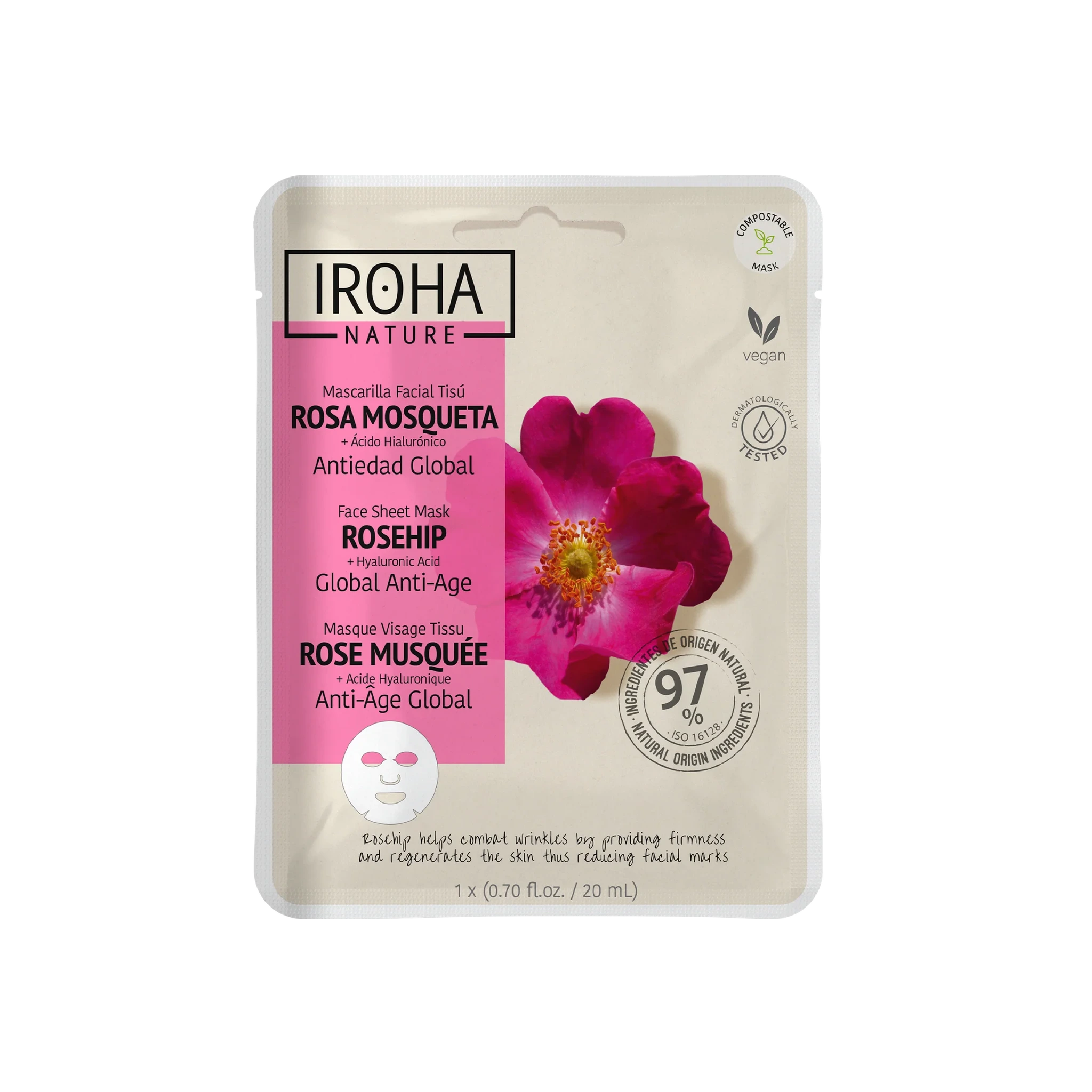 Nature Face Sheet Mask + Hyaluronic Acid